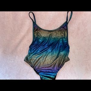 High waist bodysuit with low back.